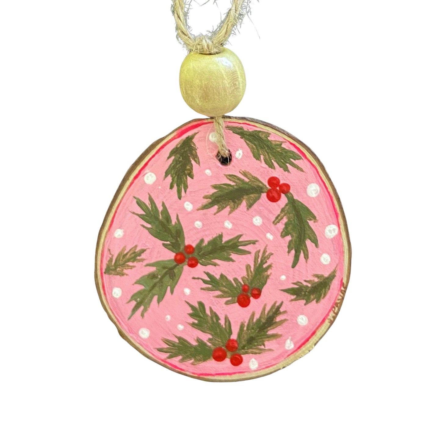 Janine Payne Illustrations Holiday Ornament - Holly Berries