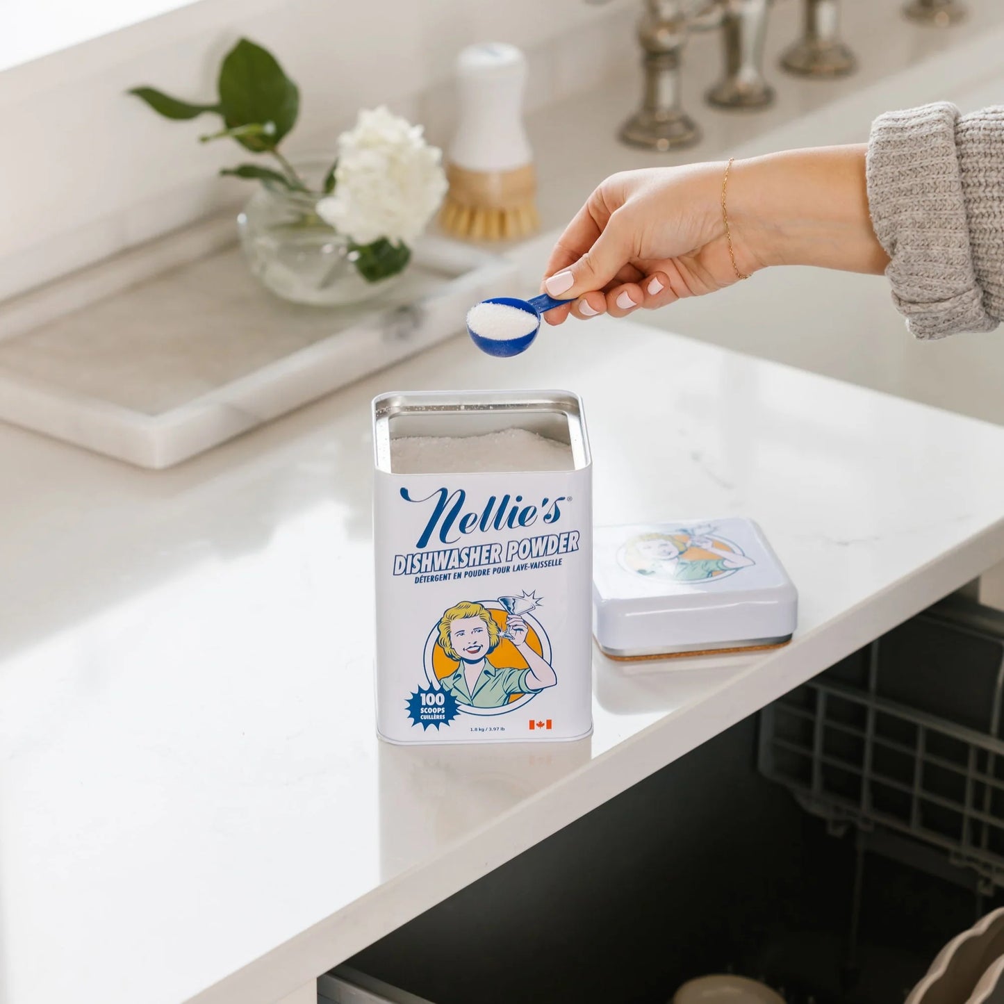 Nellie's Dishwasher Powder - 100 Scoops (Tin)
