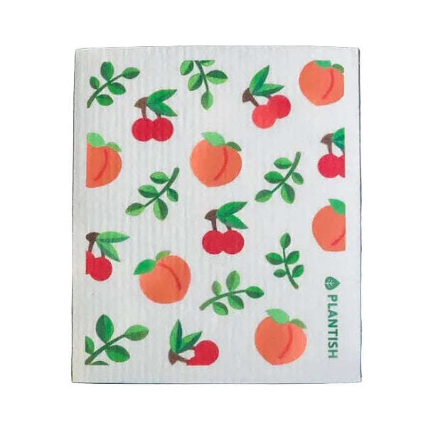 Plantish Swedish Sponge Cloth - Cherries and Peaches