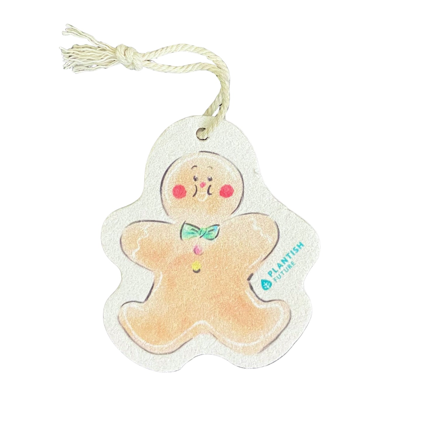 Plantish Holiday Sponge Ornament - Gingerbread Person