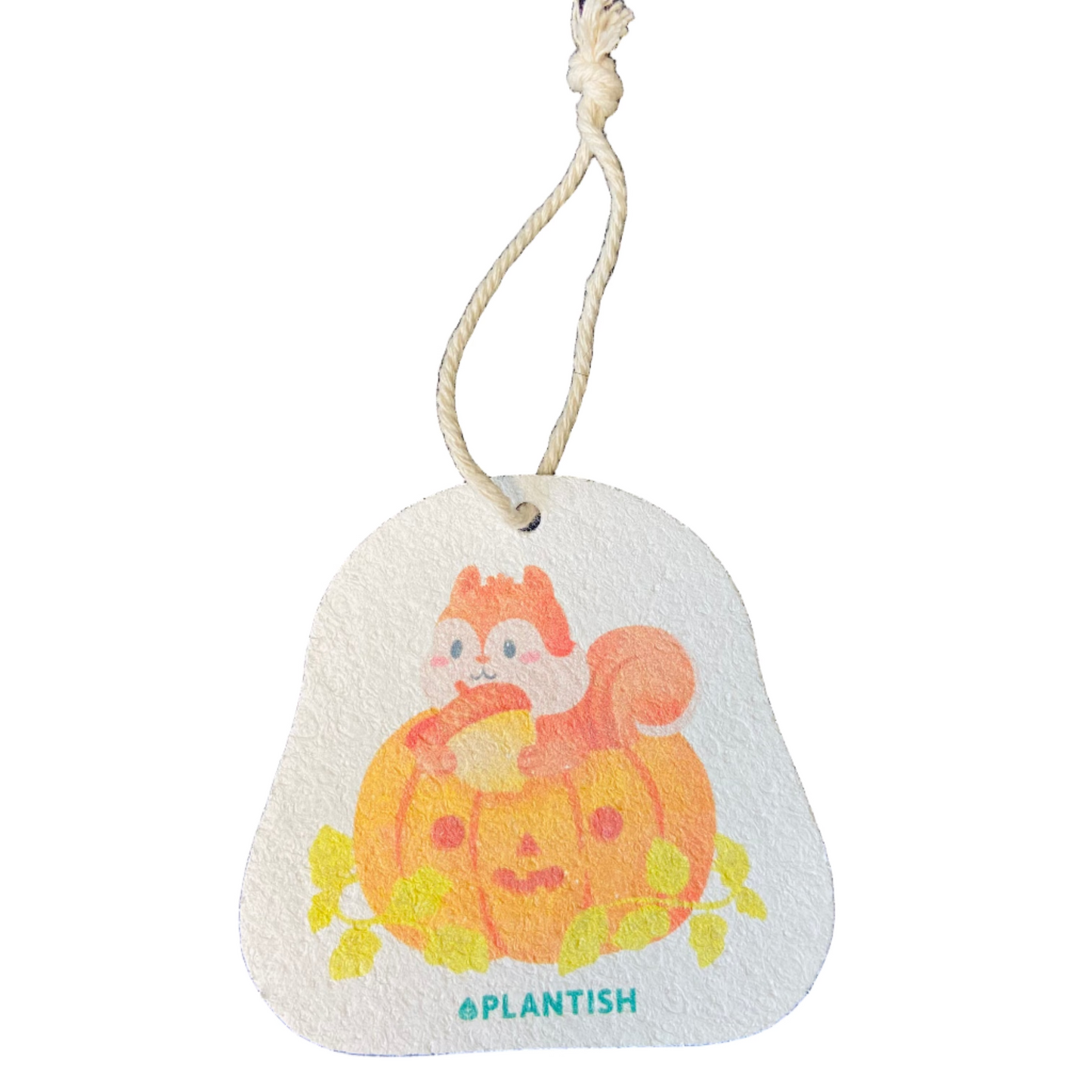 Plantish Pop Up Sponge - Pumpkin & Chipmunk