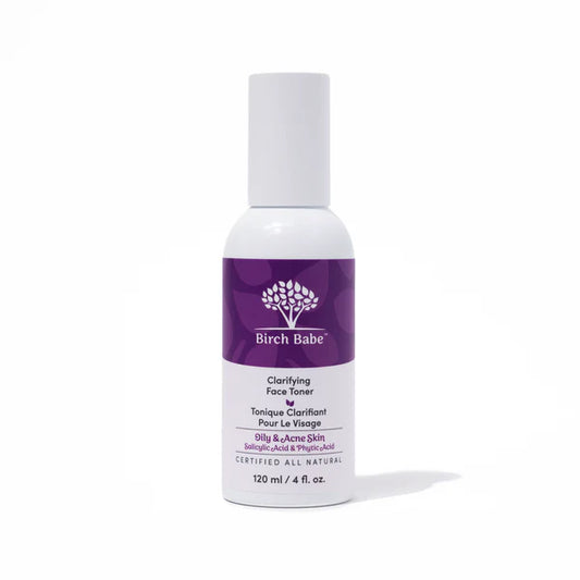 Birch Babe clarifying face toner for oily and acne-prone skin. Natural skincare made in Canada.