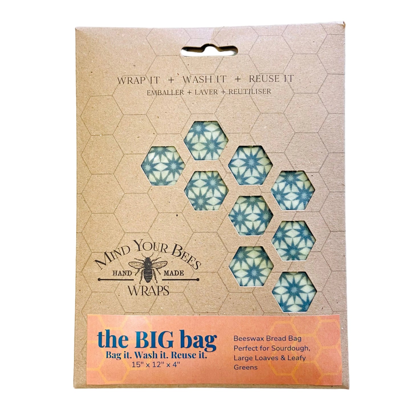 Mind Your Bees Beeswax Wraps - Sourdough Bag