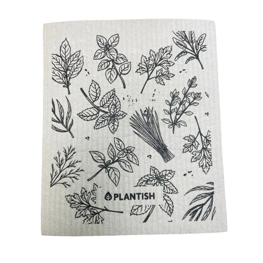 Plantish Swedish Sponge Cloth - Herbs and Plants