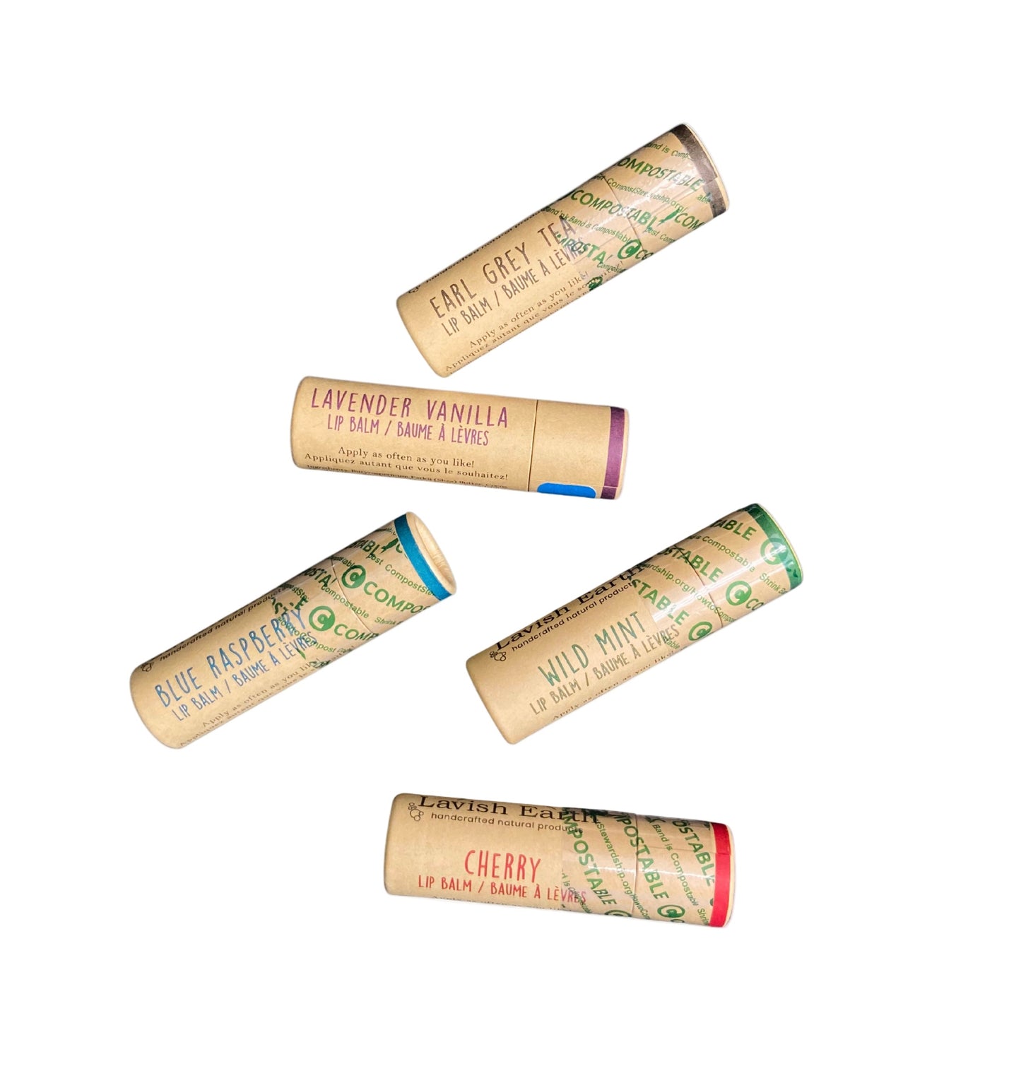 Lavish Earth Natural Lip Balm - 5 Flavours
