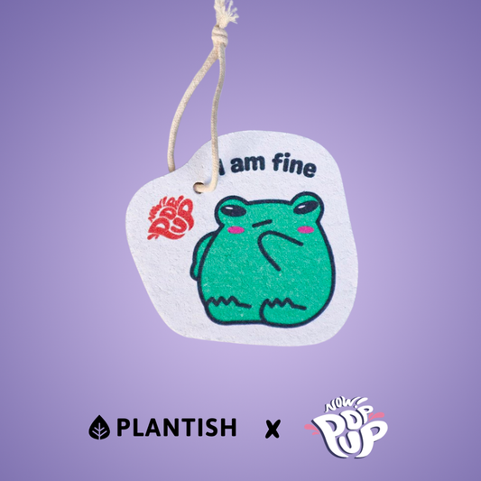 Plantish Pop Up Sponge - I am fine Frog
