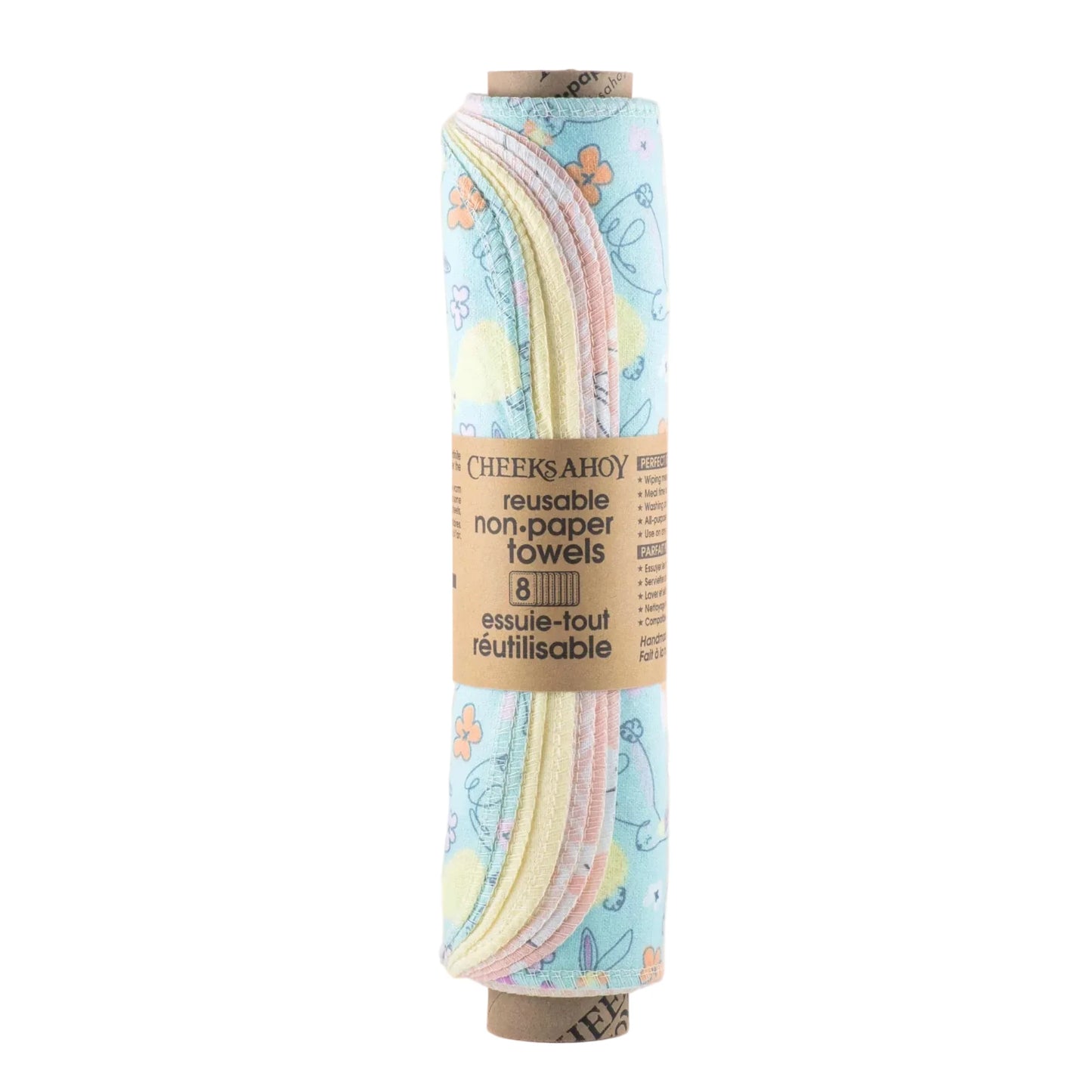 Cheeks Ahoy Reusable Non-Paper Towels - Cheeky Bunny *SPRING EDITION*