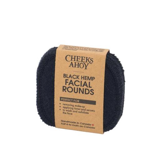 Cheeks Ahoy Black Hemp Facial Rounds (Set of 6)