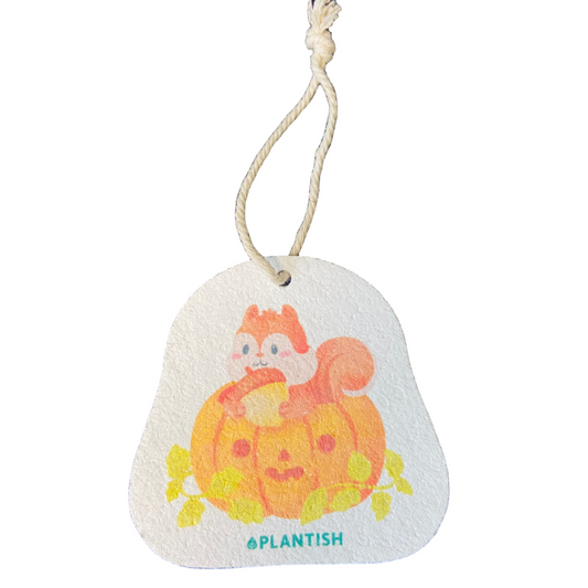 Plantish Pop Up Sponge - Pumpkin & Chipmunk