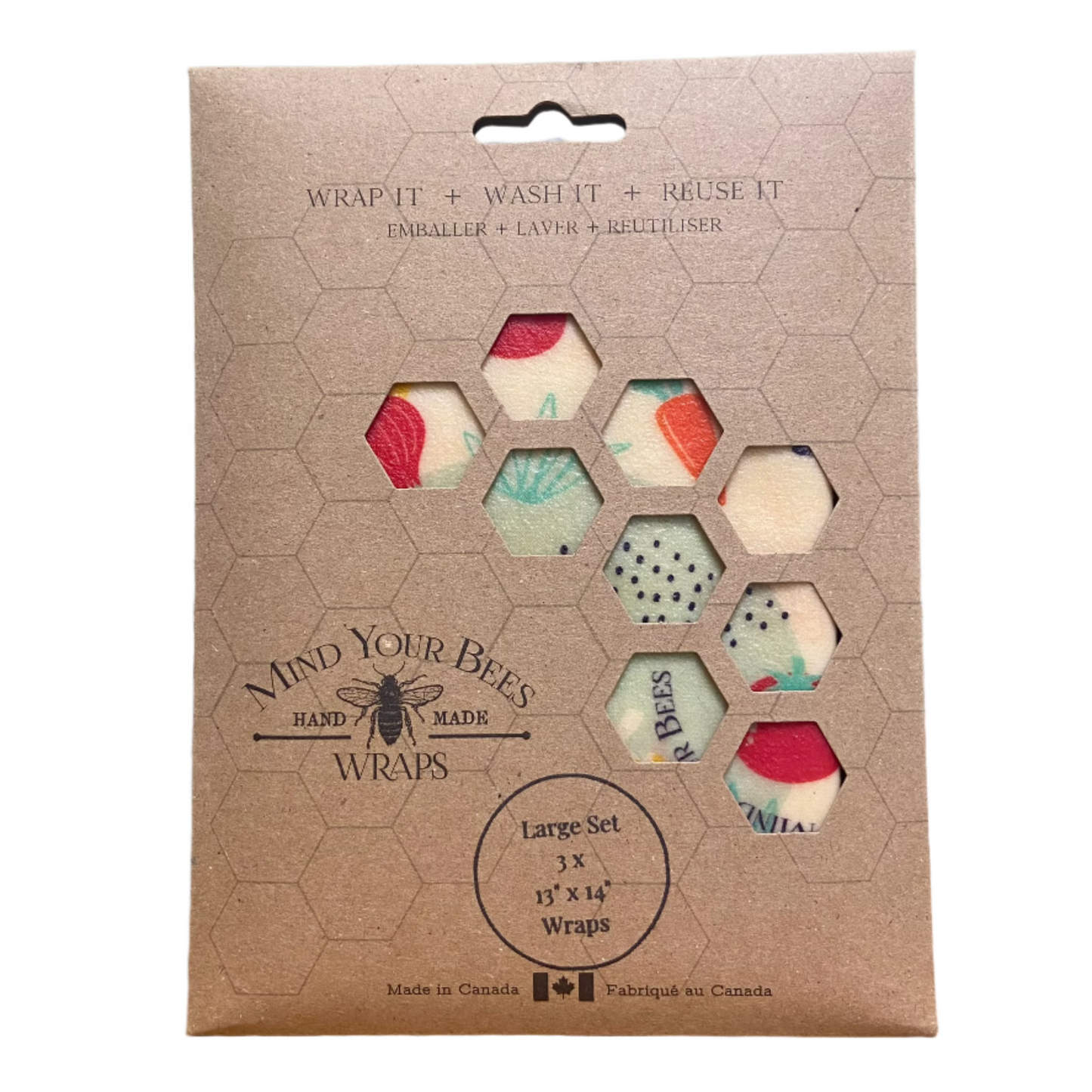 Mind Your Bees Beeswax Wraps - Market Fresh Print