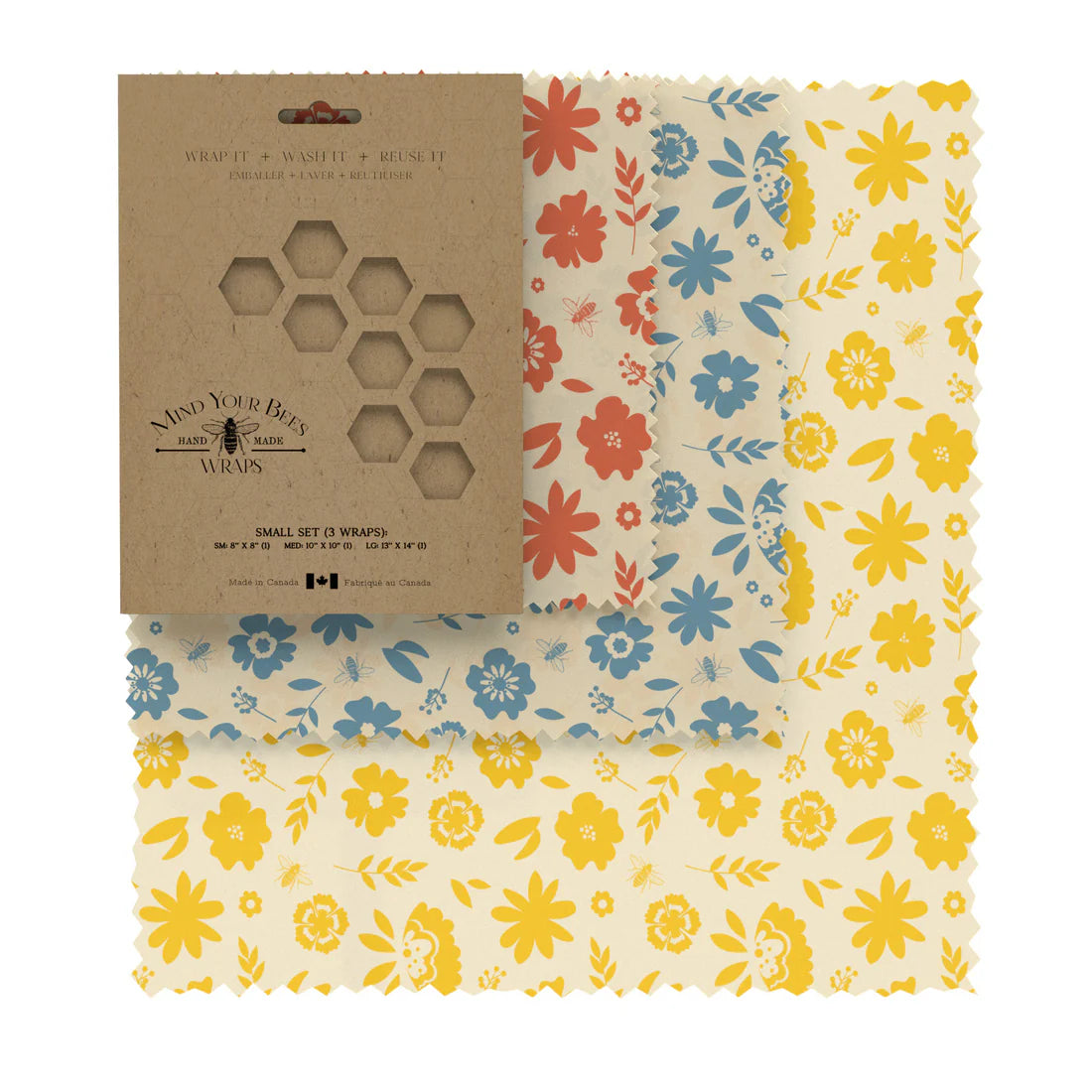 Mind Your Bees Beeswax Wraps - Classic Kitchen Print