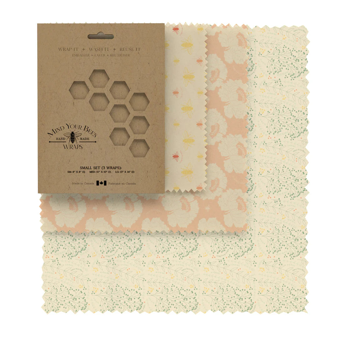 Mind Your Bees Beeswax Wraps - MYB Classic Print