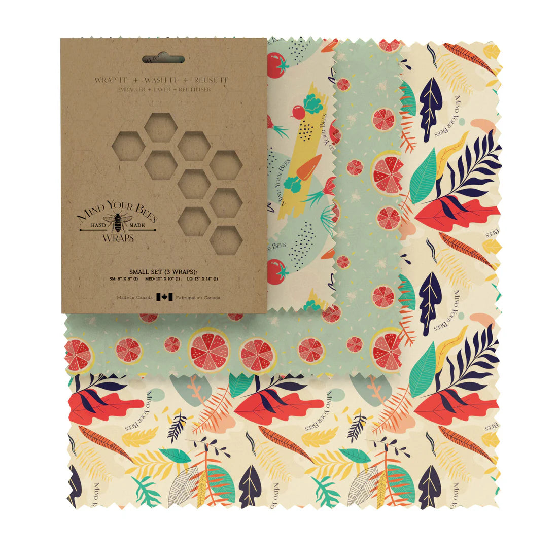 Mind Your Bees Beeswax Wraps - Market Fresh Print