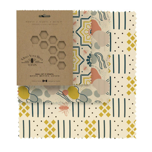 Mind Your Bees Beeswax Wraps - Modern Print