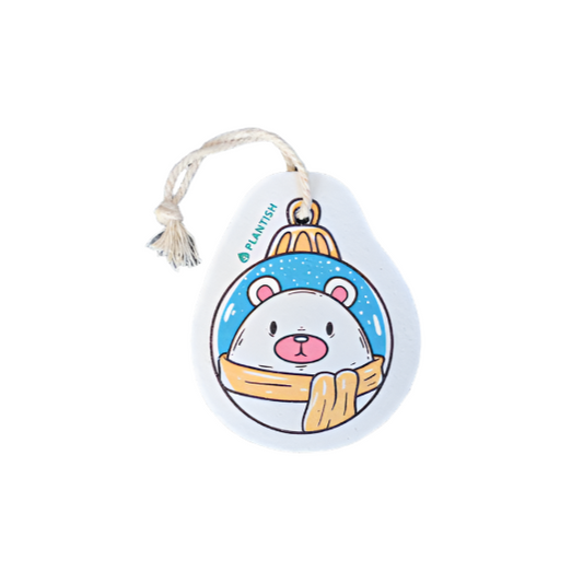 Plantish Holiday Ornament Pop Up Sponge - Polar Bear