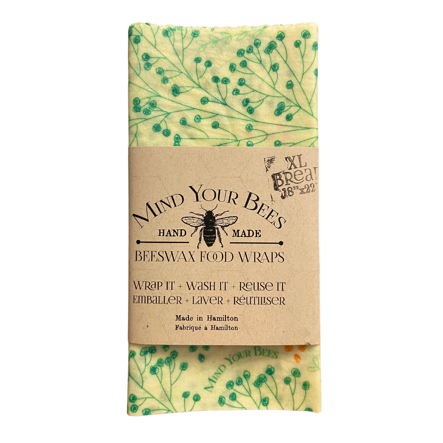 Mind Your Bees Beeswax Wraps - XL Bread Wrap