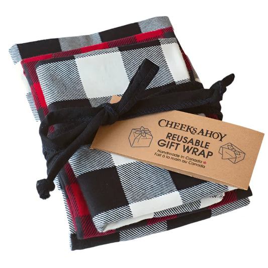 Cheeks Ahoy Holiday🎄Furoshiki Reusable Gift Wrap - Holiday Plaids