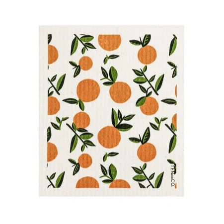 Ten and Co. Swedish Sponge Cloth - Citrus Orange