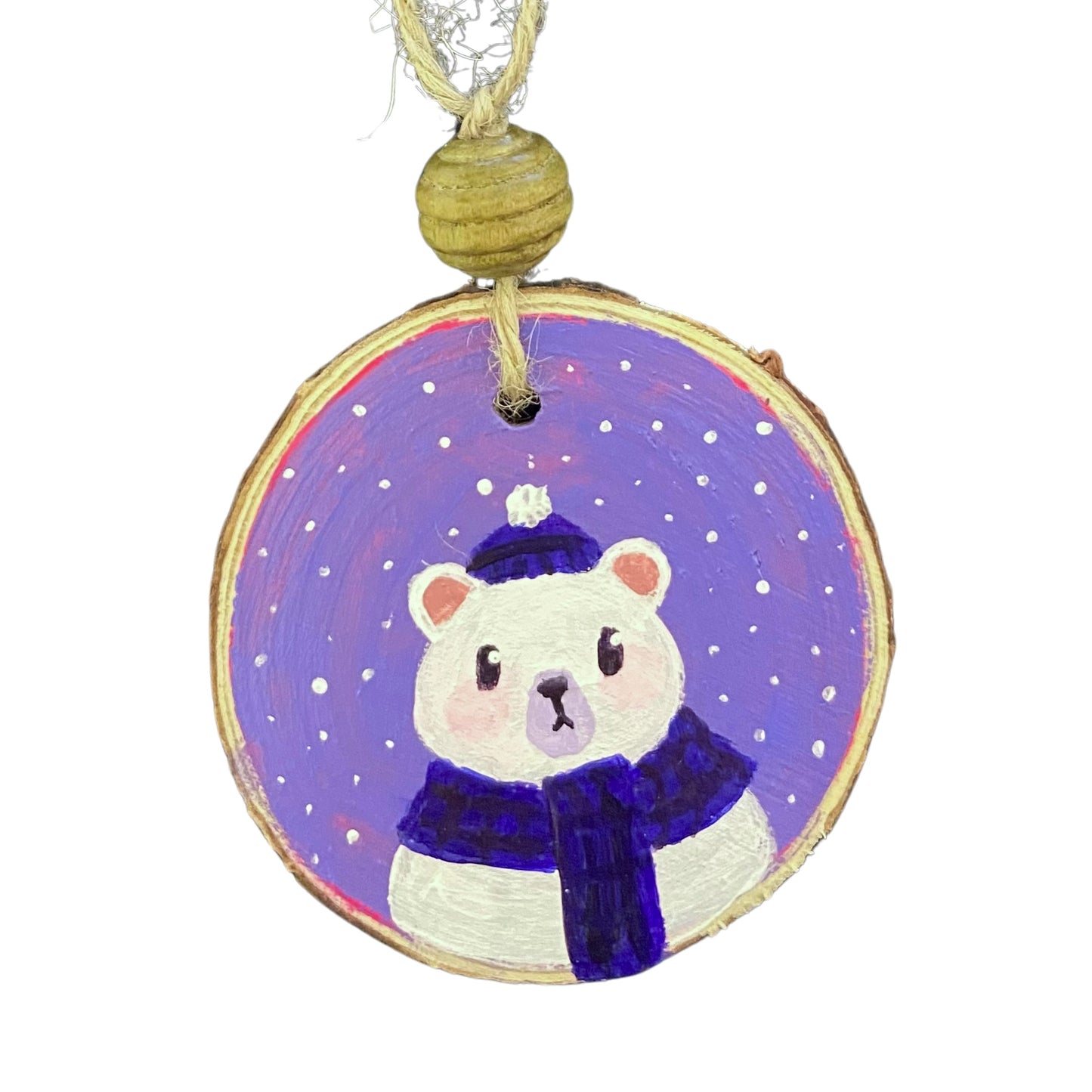 Janine Payne Illustrations Holiday Ornament - Blue Polar Bear