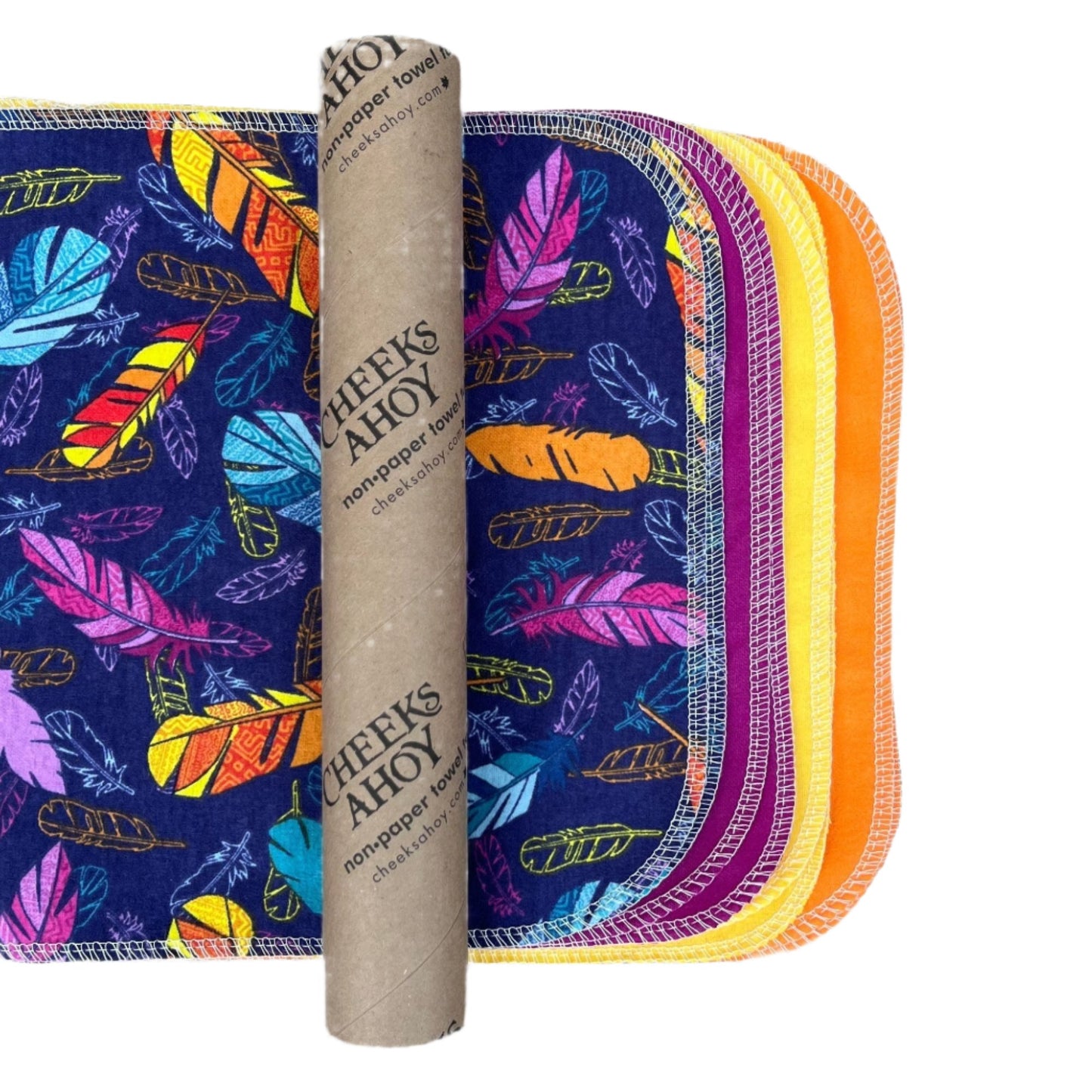 Cheeks Ahoy Pre-Rolled Reusable Non-Paper Towels (8) - Fire Wing